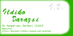 ildiko darazsi business card