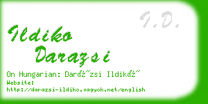 ildiko darazsi business card